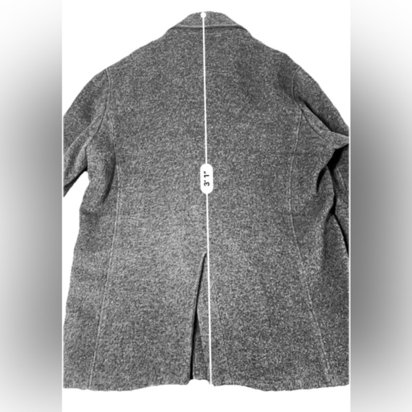 Armani Exchange Wool Blend Jacket Coat A/X Men's Large Dark Gray Designer Preppy - Picture 10 of 12